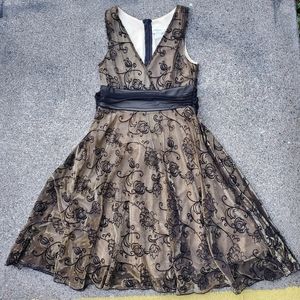 Rory USA vintage gold lurex black velvet dress